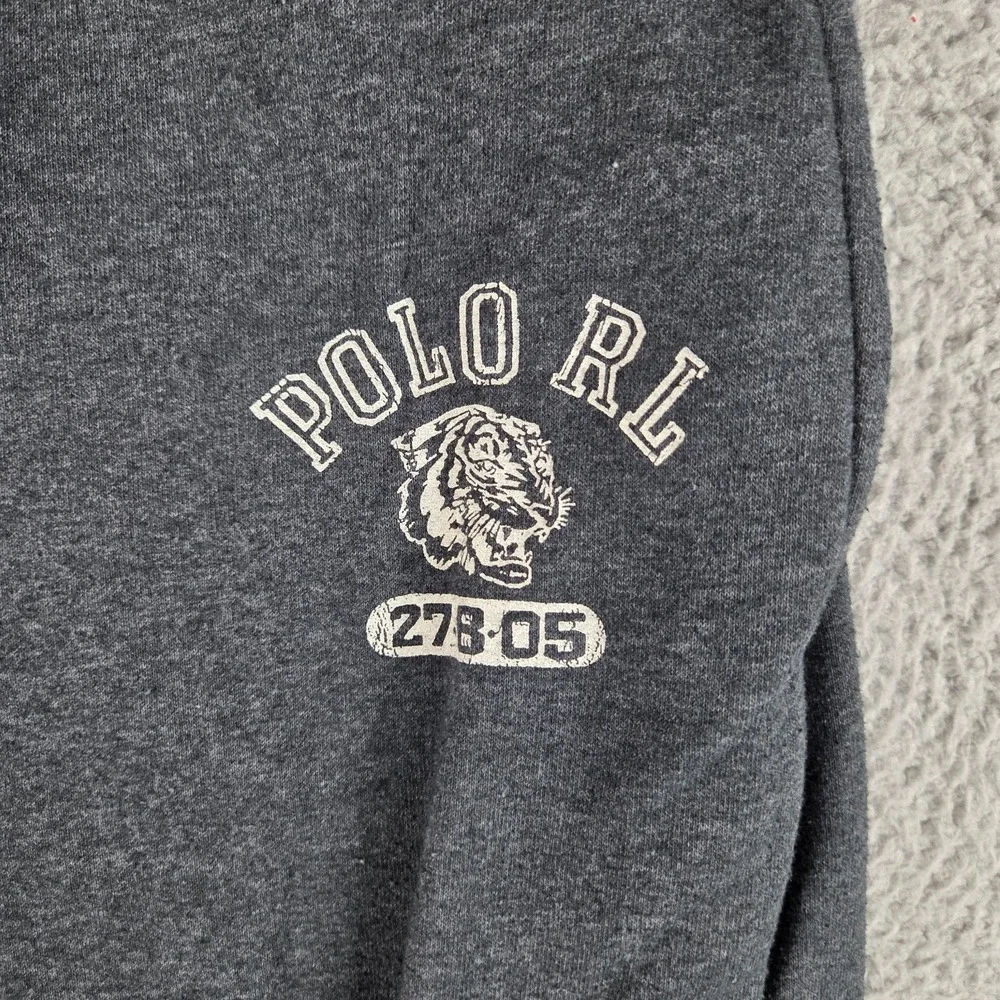 Polo Ralph Lauren Pajama Pants Mens Medium Gray Tiger Logo Sleep Joggers Cotton